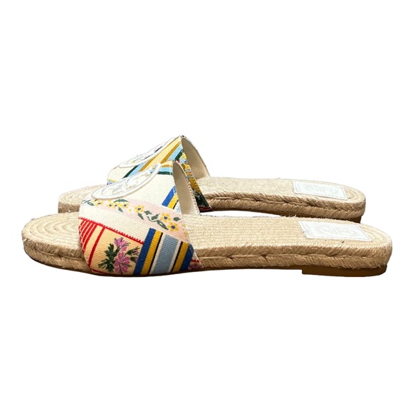 Tory Burch Benton Open Toe Espadrille Sandal Slides - Picture 4 of 9